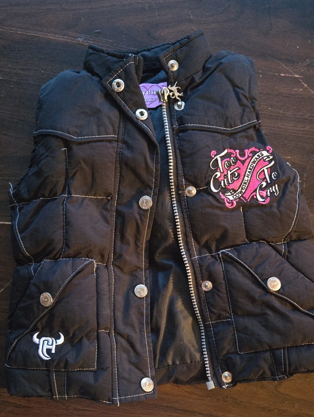 Cute Little Cowgirl Winter Vest